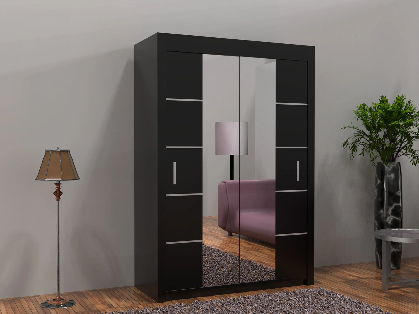 Oslo Sliding Door Wardrobe | White, Black, Grey Colors | Multiple Sizes