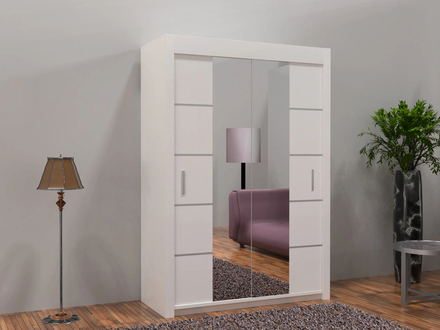 Oslo Sliding Door Wardrobe | White, Black, Grey Colors | Multiple Sizes
